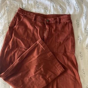 Brick Red Wide Leg jeans